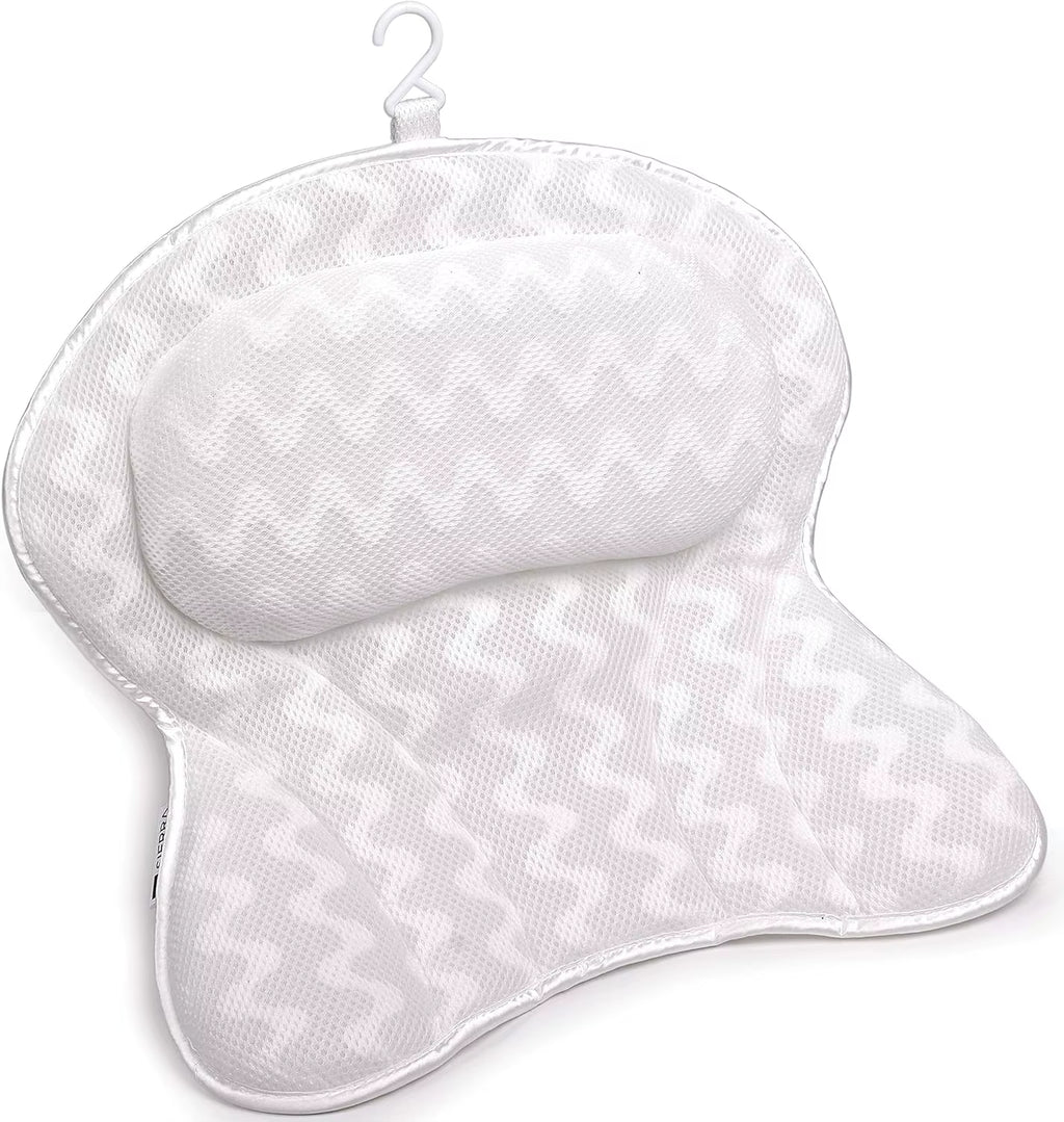 Bathtub Pillow Home Hotel Bath Pillow 4D Gray White Butterfly Bathtub Pillow Suction Cup Bathtub Pillow