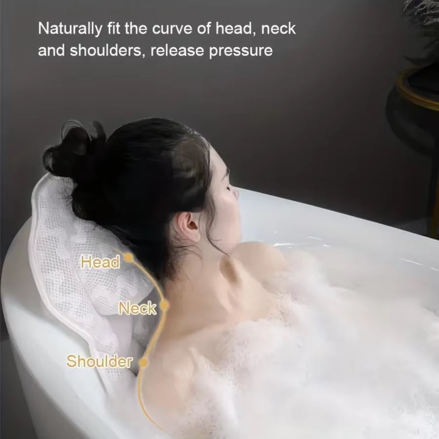 Bathtub Pillow Home Hotel Bath Pillow 4D Gray White Butterfly Bathtub Pillow Suction Cup Bathtub Pillow